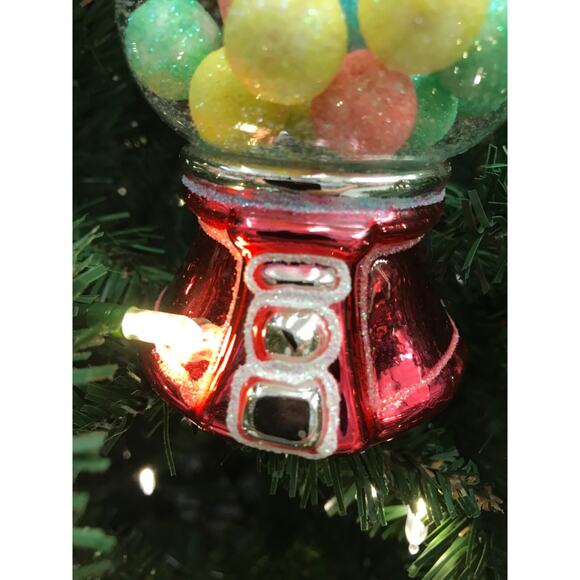 Glass Gumball Machine Ornament Christmas Tree -Nostalgic Sweet Treats - Picture 5 of 5